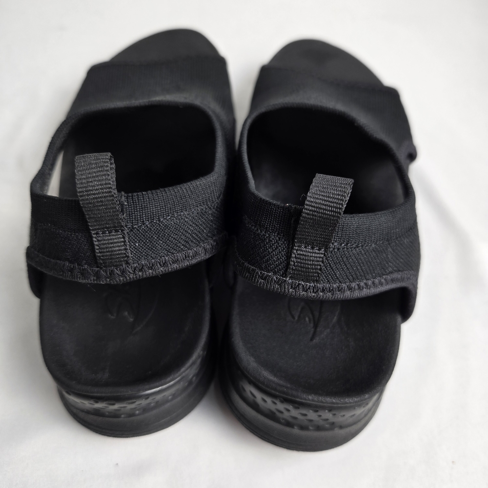 Skechers Sandals Womens 7 Arch Fit City Catch Slingback Black Peep Toe SN 119236 - Picture 7 of 11